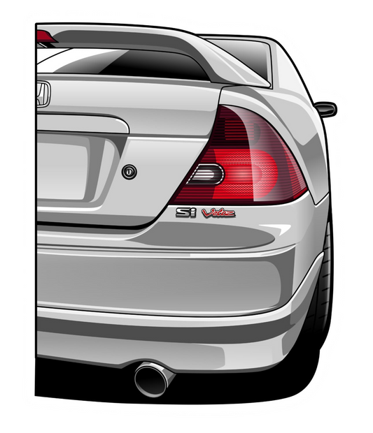 2002 Honda Civic Sticker(Rear Profile)